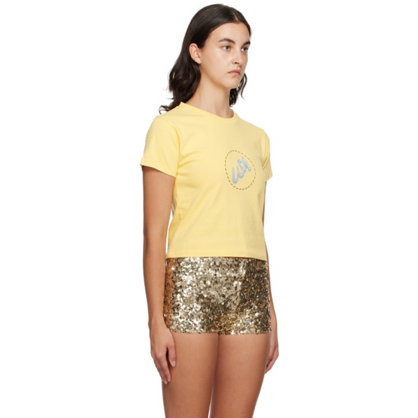  보디 Bode Yellow USA T-Shirt 232169F110014