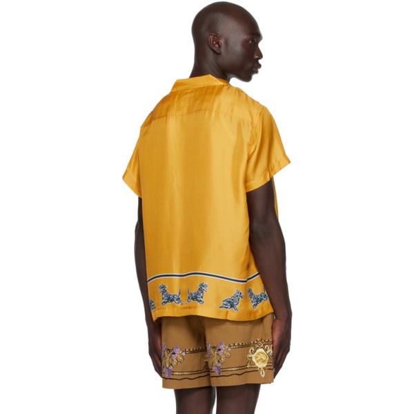  보디 Bode Yellow Running Scottie Shirt 232169M192051