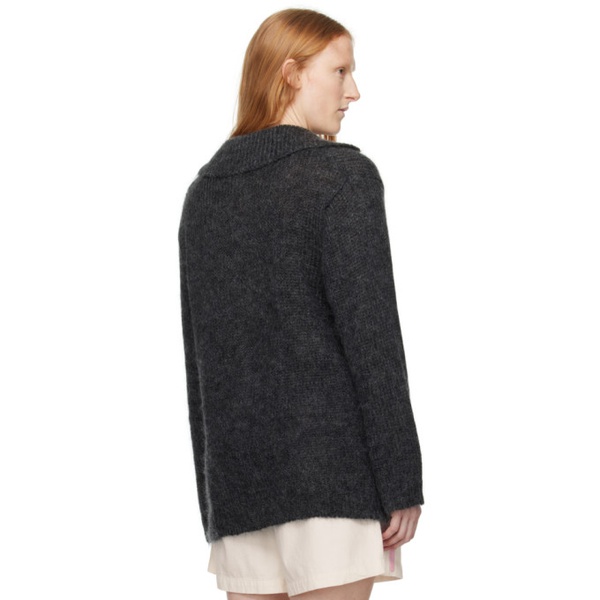  보디 Bode Gray Alpine Sweater 241169F108007