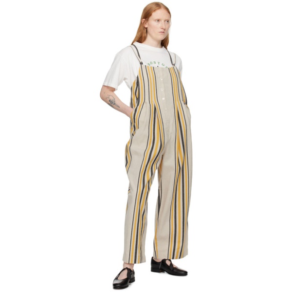  보디 Bode Beige & Orange 네임세이크 Namesake Stripe Jumpsuit 241169F070000