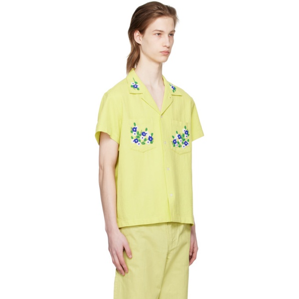  보디 Bode Yellow Beaded Chicory Shirt 241169M192041