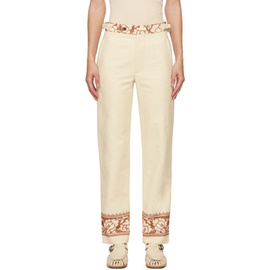 보디 Bode 오프화이트 Off-White Rose Garland Trousers 241169F087010