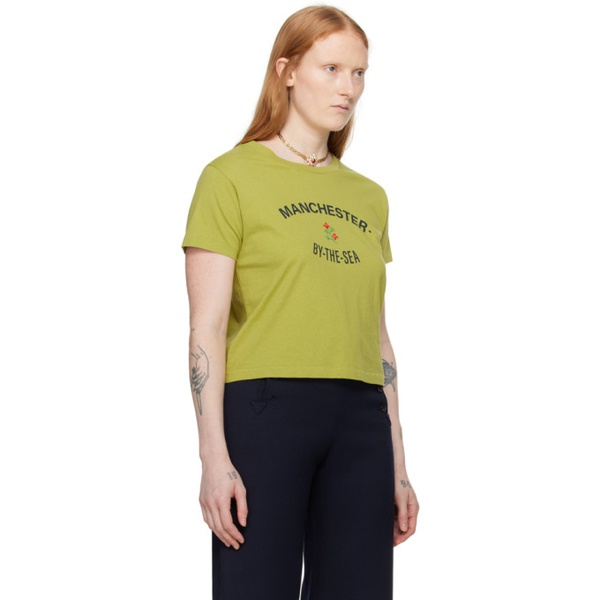  보디 Bode Green Manchester T-Shirt 241169F064004