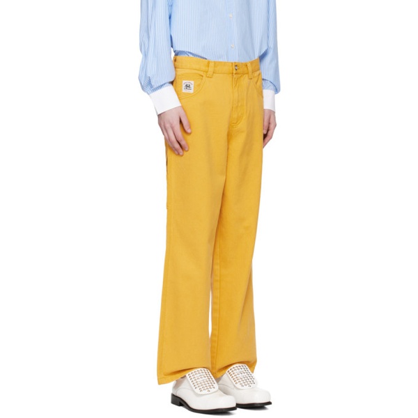  보디 Bode Yellow Knolly Brook Trousers 241169M191022
