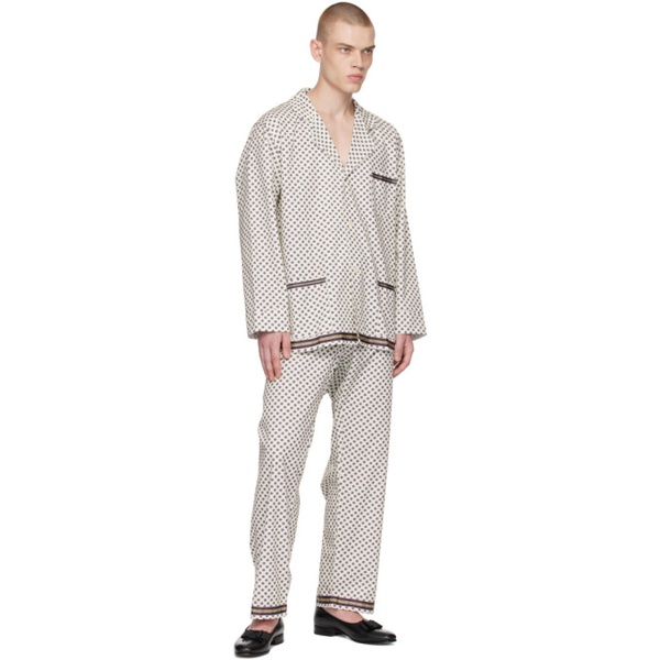  보디 Bode 오프화이트 Off-White Petit Motifs Pyjama Pants 231169M191009