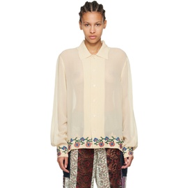 보디 Bode Beige Flowering Liana Shirt 241169F109028