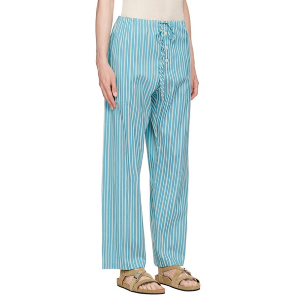  보디 Bode Blue Shore Stripe Trousers 242169M191005