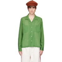 보디 Bode Green Boxy Shirt 242169M192006