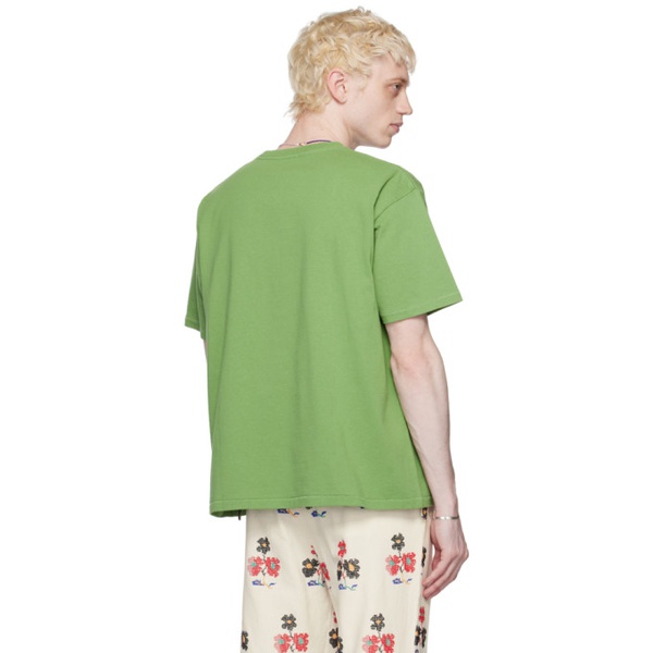 보디 Bode Green Pocket T-Shirt 231169M213004