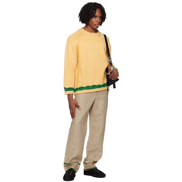  보디 Bode Yellow Daisy Garland Sweater 242169M201000