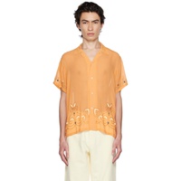 보디 Bode Orange Beaded Shirt 232169M192000