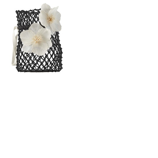  Bonpoint Kids Black Floral Applique Crochet Bag W01GBAWO0401-099