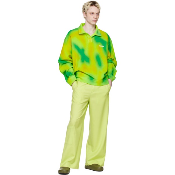  Bonsai Green & Yellow Dyed Polo 231945M212000