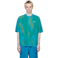 Bonsai Blue & Green Tie-Dye T-Shirt 231945M213001
