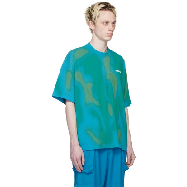  Bonsai Blue & Green Tie-Dye T-Shirt 231945M213001