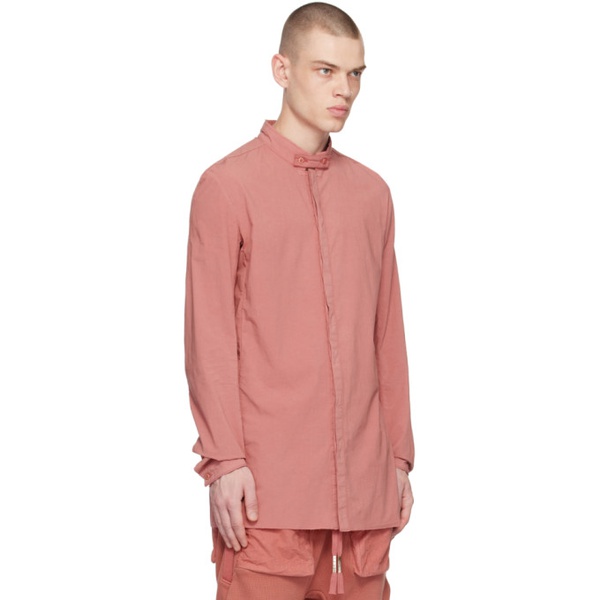  보리스 비잔 사베리 Boris Bidjan Saberi Pink Object-Dyed Shirt 231616M192002