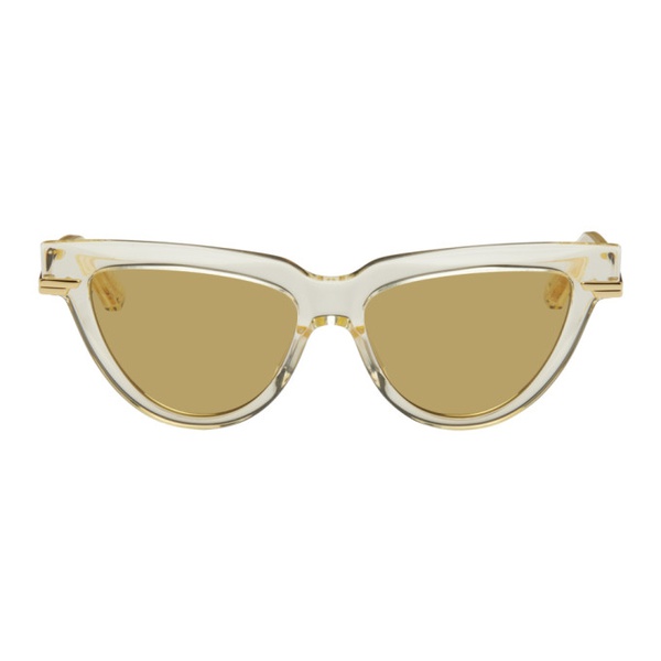 보테가베네타 보테가 베네타 Bottega Veneta Yellow Cat-Eye Sunglasses 241798F005018