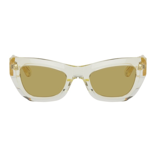 보테가베네타 보테가 베네타 Bottega Veneta Yellow Cat-Eye Sunglasses 241798F005020