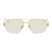 보테가 베네타 Bottega Veneta Gold Aviator Sunglasses 241798F005034