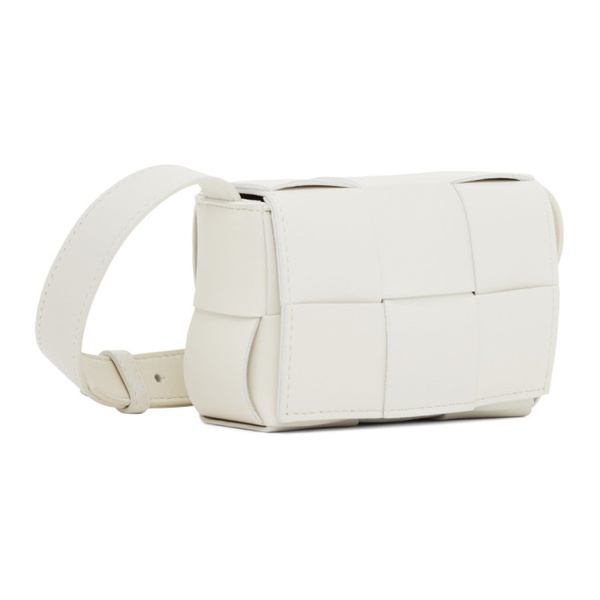 보테가베네타 보테가 베네타 Bottega Veneta White Cassette Shoulder Bag 222798F048002