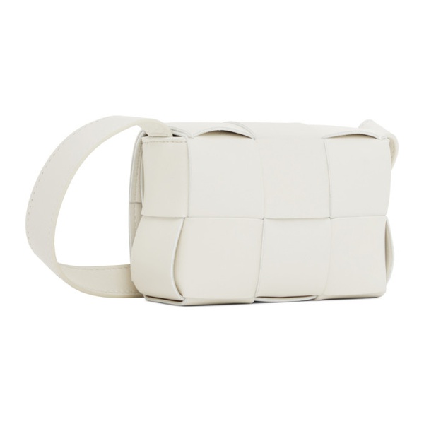 보테가베네타 보테가 베네타 Bottega Veneta White Cassette Shoulder Bag 222798F048002