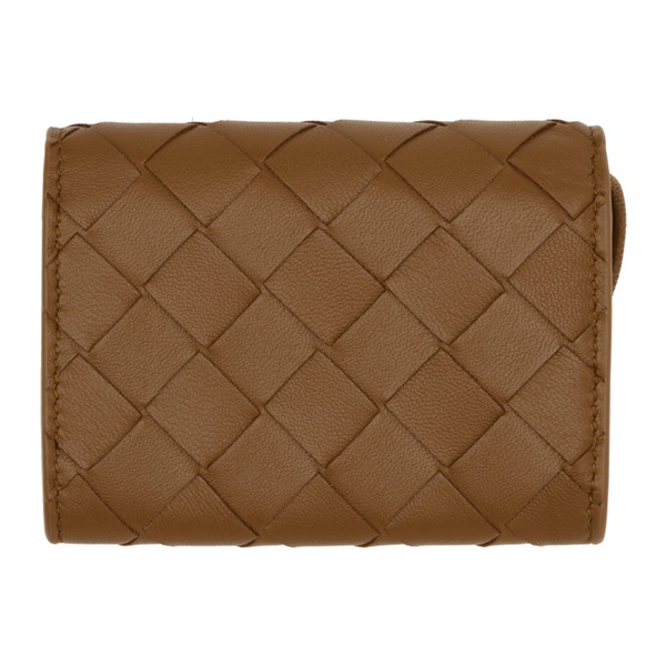 보테가베네타 보테가 베네타 Bottega Veneta Tan Andiamo Small Envelope Card Holder 241798F037026