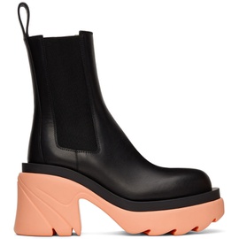 보테가 베네타 Bottega Veneta Black & Pink Flash Chelsea Boots 212798F113020