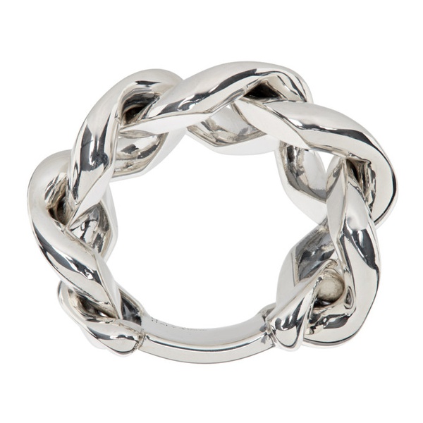 보테가베네타 보테가 베네타 Bottega Veneta Silver Curb Chain Ring 212798F024349