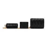보테가 베네타 Bottega Veneta Black Card Case On Chain Bag 231798F048066
