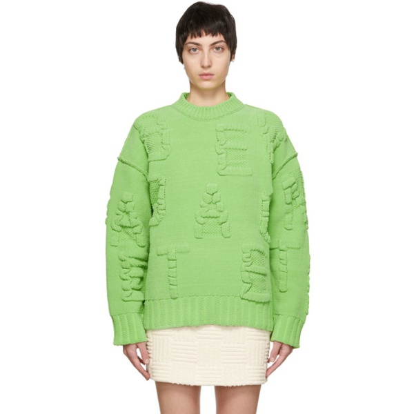 보테가베네타 보테가 베네타 Bottega Veneta Green Alphabet Sweater 221798F096000