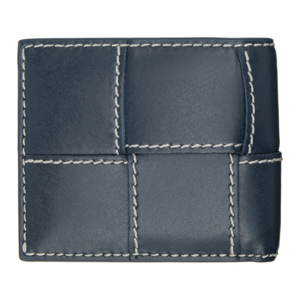 보테가베네타 보테가 베네타 Bottega Veneta Navy Cassette Bi-Fold Wallet 242798M164011