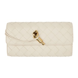 보테가 베네타 Bottega Veneta 오프화이트 Off-White Andiamo Large Flap Wallet 242798F040010