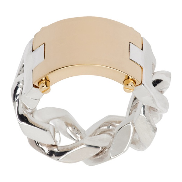 보테가베네타 보테가 베네타 Bottega Veneta Gold & Silver Curb Chain Ring 242798M147001