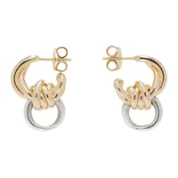 보테가 베네타 Bottega Veneta Silver & Gold Knot Earrings 242798F022009