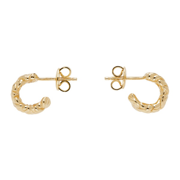 보테가베네타 보테가 베네타 Bottega Veneta Gold Intreccio Earrings 242798F022019