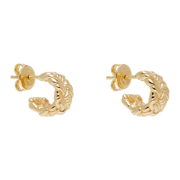 보테가베네타 보테가 베네타 Bottega Veneta Gold Intreccio Earrings 242798F022019