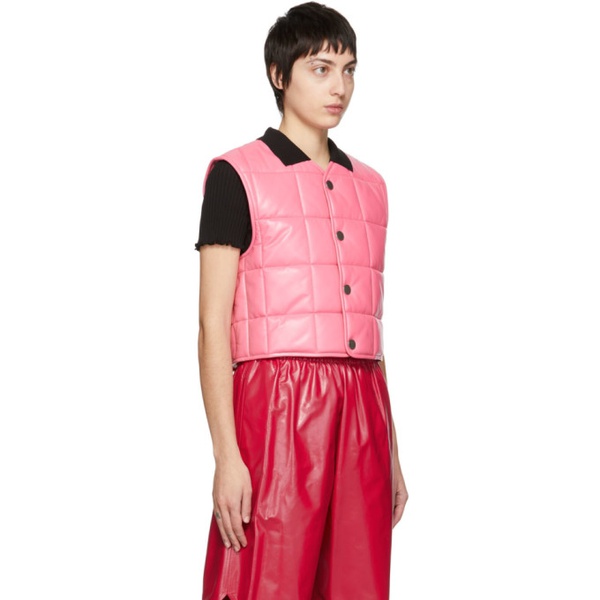 보테가베네타 보테가 베네타 Bottega Veneta Pink Quilted Vest 221798F068000