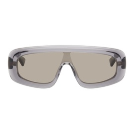 보테가 베네타 Bottega Veneta Gray Bombe Shield Sunglasses 242798F005022