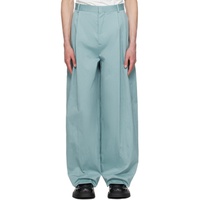 보테가 베네타 Bottega Veneta Blue Compact Cotton Trousers 242798M191004