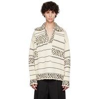 보테가 베네타 Bottega Veneta 오프화이트 Off-White Textured Stripe Polo 242798M212001