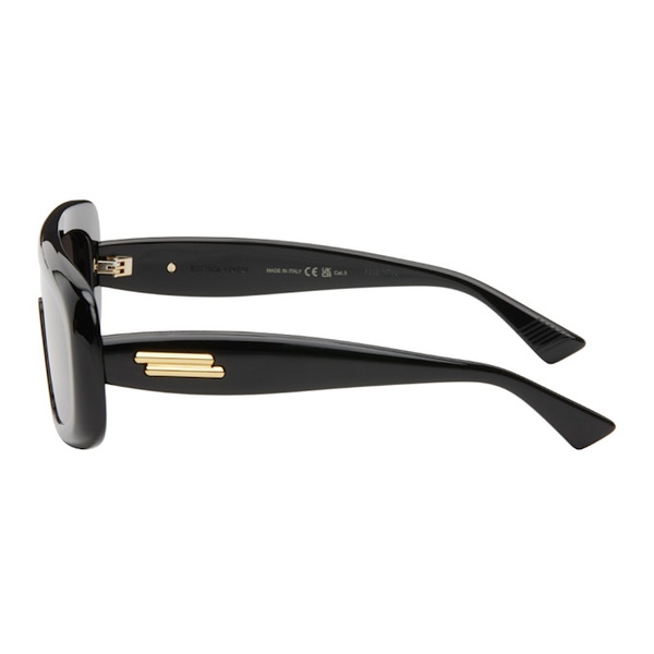 보테가베네타 보테가 베네타 Bottega Veneta Black Bombe Shield Sunglasses 242798M134024