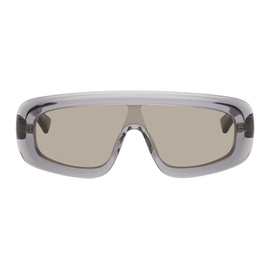 보테가 베네타 Bottega Veneta Gray Bombe Shield Sunglasses 242798M134043