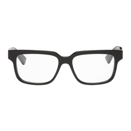 보테가 베네타 Bottega Veneta Black Soft Recycled Acetate Square Glasses 242798M133008