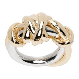 보테가 베네타 Bottega Veneta Silver & Gold Knot Ring 242798F024000