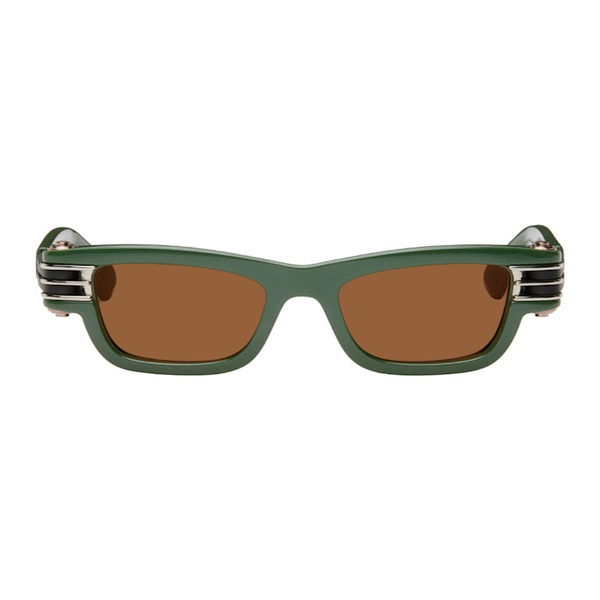 보테가베네타 보테가 베네타 Bottega Veneta Green Bolt Squared Sunglasses 242798F005053
