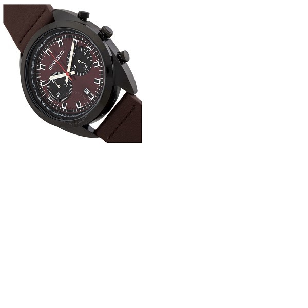  Breed Racer Chronograph Quartz Maroon Dial Mens Watch 8507