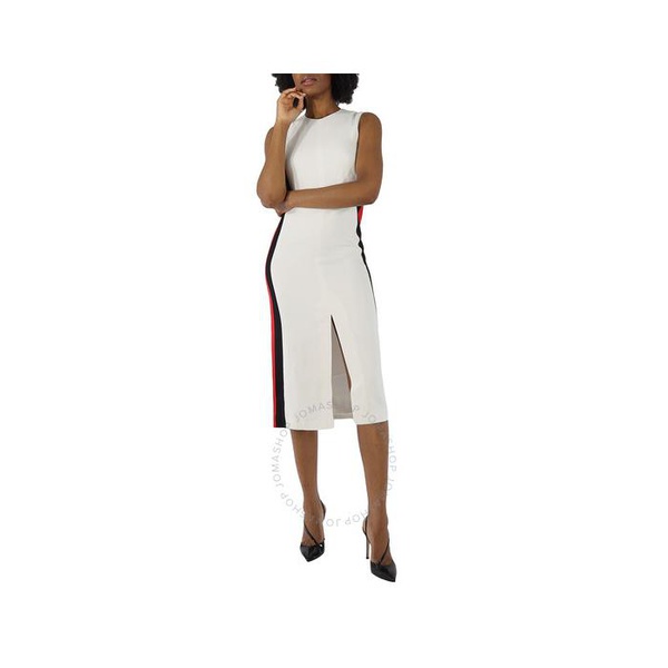 버버리 버버리 Burberry Ladies White Roundneck Sleevless Dress 4073858