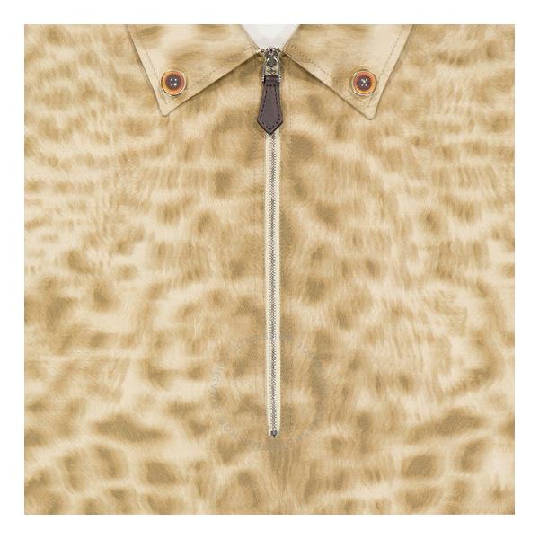버버리 버버리 Burberry Ladies Animal Print Short-sleeve Cotton Oversized Shirt 4560515