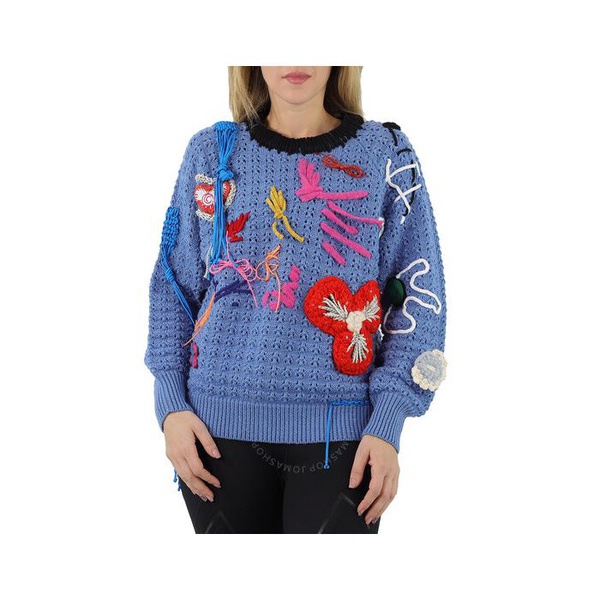 버버리 버버리 Burberry Ladies Long-sleeve Embellished Wool Lace Sweater 4548211