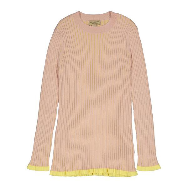 버버리 버버리 Burberry Ladies Knit Tops Solid Pale Pink Crew Neck 8001500